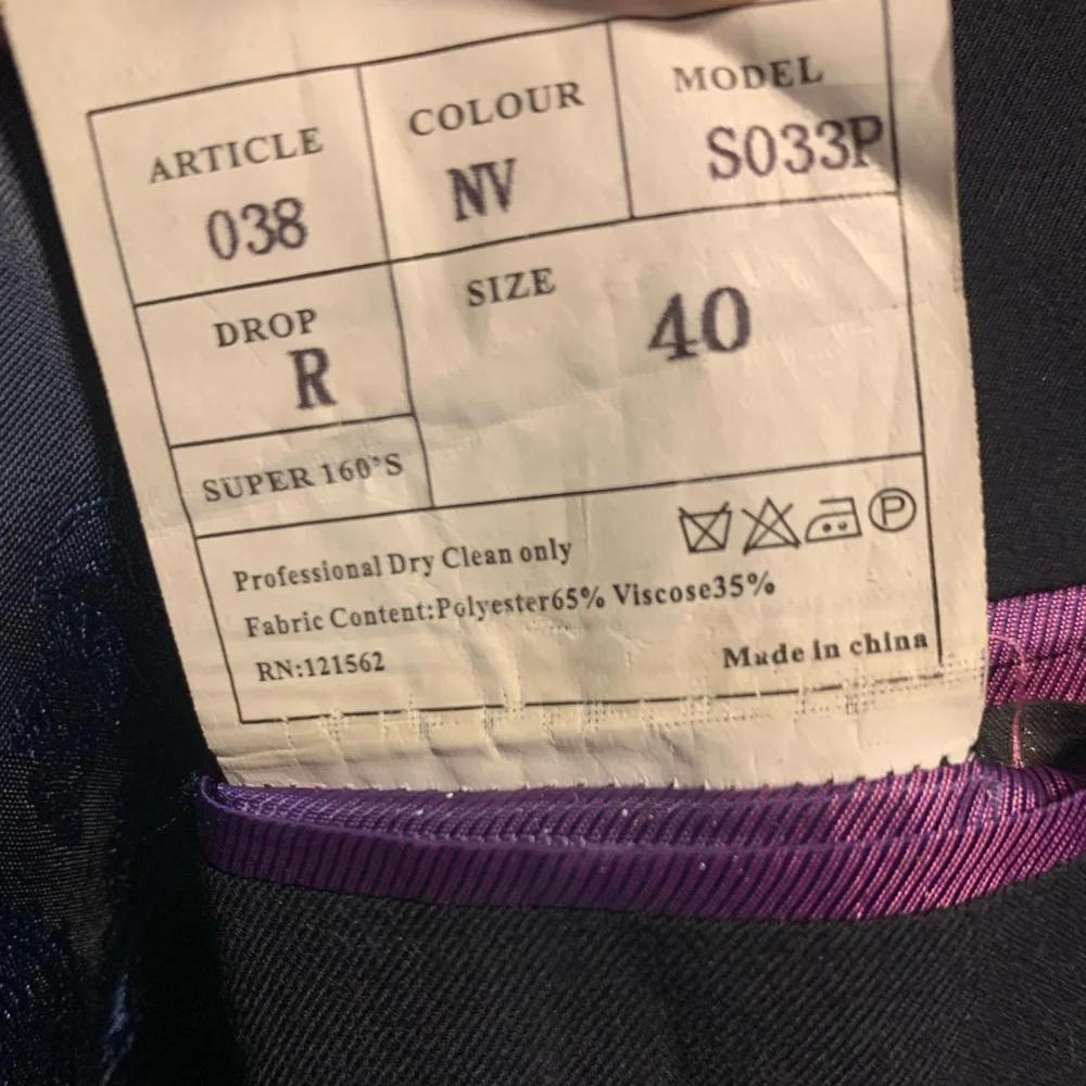 Perry Ellis Portfolio Super 160s Italy Blue‎ Suit Jacket Blazer 40R